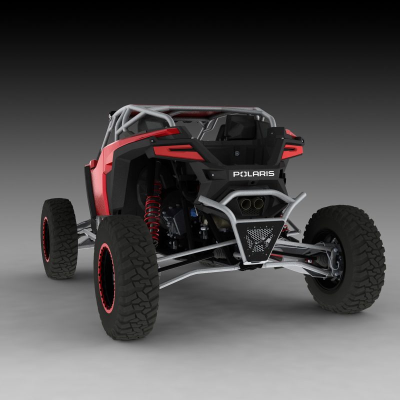 RZR PRO R Rear Bumper with Skid Plate
