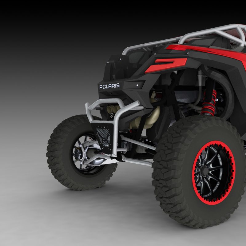 RZR PRO R Rear Bumper with Skid Plate