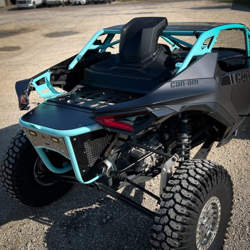 maverick r rear bumper with spare tire and camera