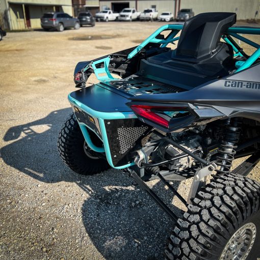 maverick r rear bumper with spare tire and camera