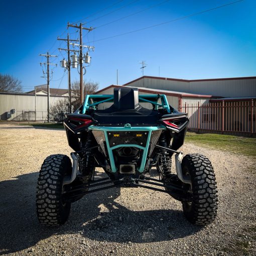 maverick r rear bumper with spare tire and camera