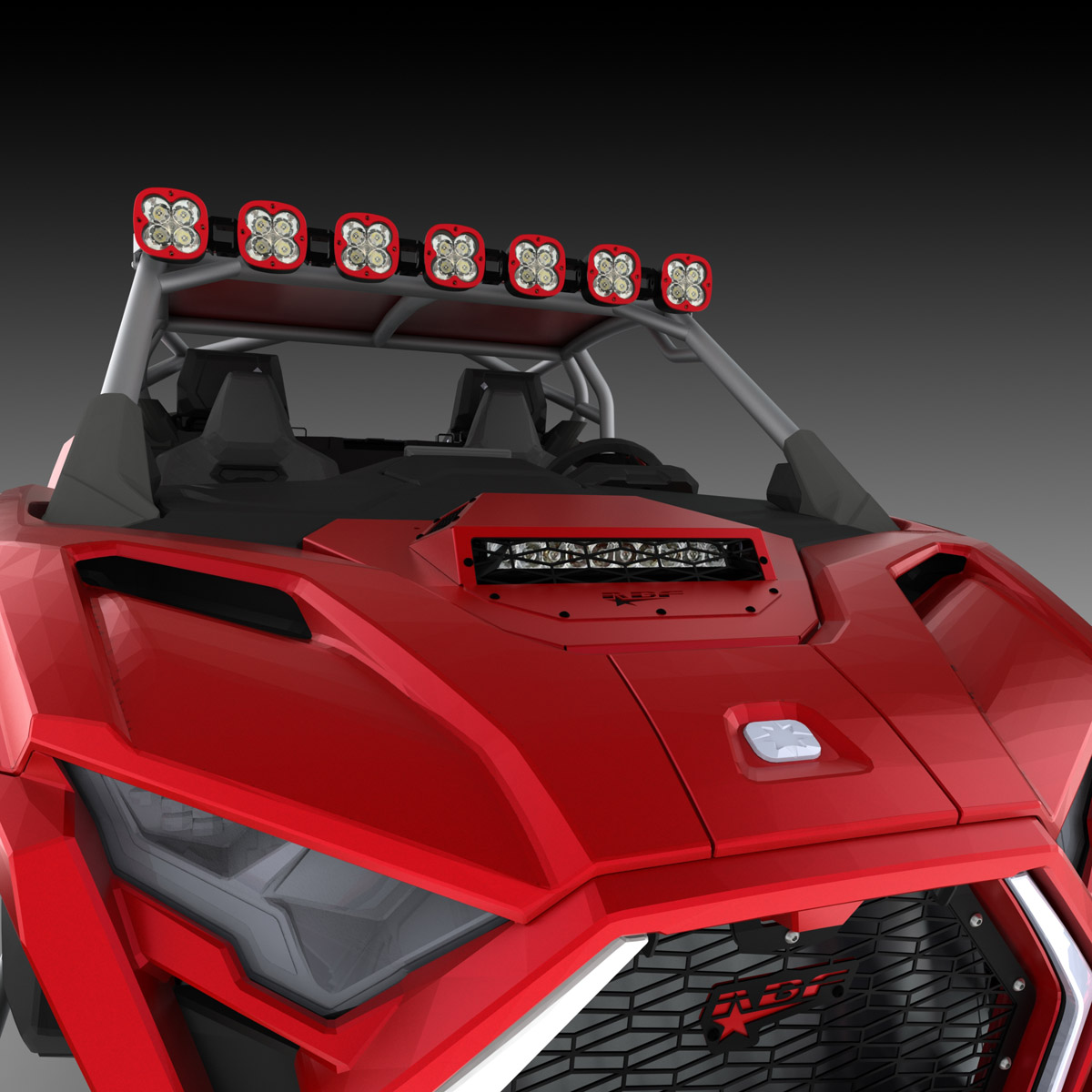 rzr pro r hood with lightbar