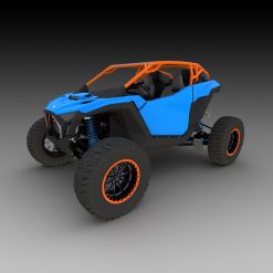 rzr pro s roll cage front side view in orange